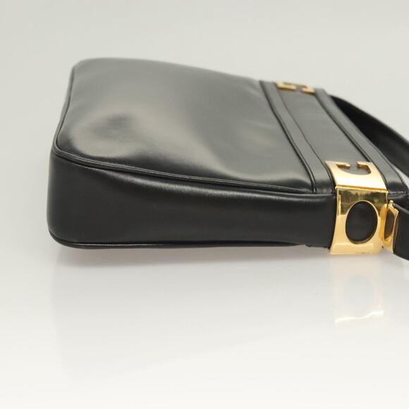 GUCCI Shoulder Bag Leather Black Gold - Picture 4 of 16